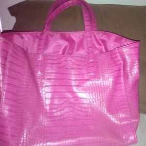 Pink tote bag